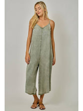 Load image into Gallery viewer, Mystree Washed Olive Jumpsuit
