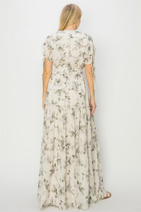 Dusty Sage + Ivory Floral Maxi