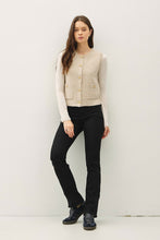 Load image into Gallery viewer, Oatmeal Gold Button Vest
