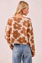 Load image into Gallery viewer, Mocha + Cream Floral Sweater
