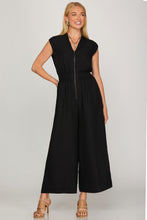 Load image into Gallery viewer, Black ZIp Jumpsuit
