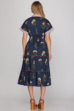 Load image into Gallery viewer, She + Sky Navy Floral Midi Dress
