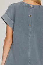 Load image into Gallery viewer, She + Sky Denim Button Back Dress
