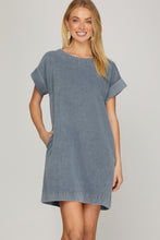 Load image into Gallery viewer, She + Sky Denim Button Back Dress

