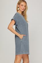 Load image into Gallery viewer, She + Sky Denim Button Back Dress
