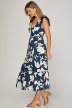 Load image into Gallery viewer, She + Sky Navy Floral Midi Dress
