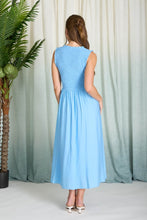 Load image into Gallery viewer, Blue Sweetheart Smocked Dress
