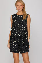 Load image into Gallery viewer, She + Sky B+W Polka Dot Shorts
