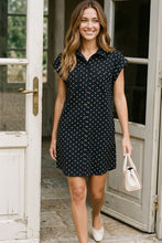 Load image into Gallery viewer, She + Sky Navy Polka Dot Dress
