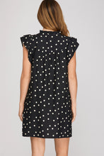 Load image into Gallery viewer, B+W Polka Dot Dress
