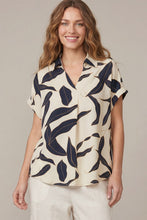 Load image into Gallery viewer, She + Sky Navy Botanical Top
