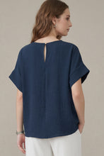Load image into Gallery viewer, Navy V-Neck Top
