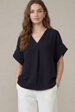 Load image into Gallery viewer, Black V-Neck Top
