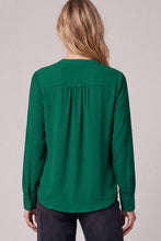 Load image into Gallery viewer, Green Split Neck Blouse
