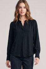 Load image into Gallery viewer, Black Split Neck Blouse
