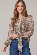 Load image into Gallery viewer, Olive Paisley Top
