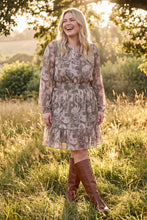Load image into Gallery viewer, Olive Paisley Smocked Dress - Plus
