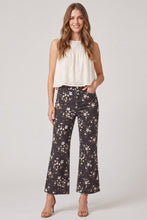 Load image into Gallery viewer, Black Floral Denim Pants
