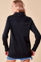 Load image into Gallery viewer, Black Quilted Pullover
