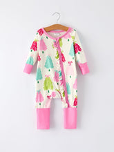 Load image into Gallery viewer, Pink Christmas Tree Romper - Baby
