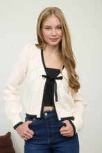 Load image into Gallery viewer, Oatmeal Tie Front Cardi

