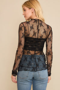 Black Lace L/S Top