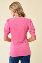 Load image into Gallery viewer, Fuchsia U-Ring Neck Top

