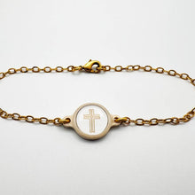 Load image into Gallery viewer, Tap to Pray Gold Plated Bracelet

