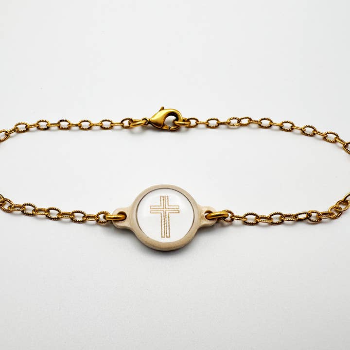 Tap to Pray Gold Plated Bracelet