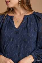 Load image into Gallery viewer, Navy Metallic Top
