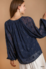 Load image into Gallery viewer, Navy Metallic Top
