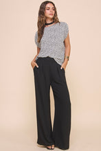 Load image into Gallery viewer, Black Front Pleat Pants
