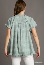 Load image into Gallery viewer, Umgee Dusty Mint Dotted Top
