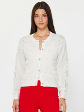 Load image into Gallery viewer, Current Air White Crochet Cardigan

