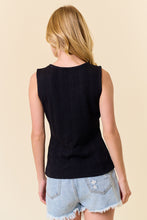 Load image into Gallery viewer, Black Zip Textured Tank
