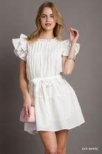 Load image into Gallery viewer, Umgee Off White Chiffon Ruffle Dress
