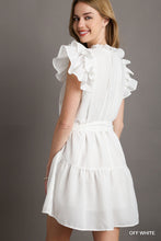 Load image into Gallery viewer, Umgee Off White Chiffon Ruffle Dress
