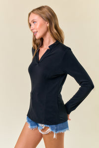 Black Fitted Modal Top