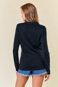 Black Fitted Modal Top