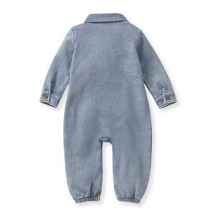Blue Washed Romper - Baby