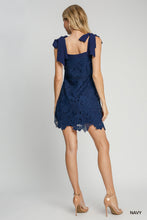 Load image into Gallery viewer, Umgee Navy Lace Overlay Dress
