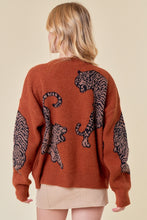 Load image into Gallery viewer, Rust Cheetah Cardigan - Plus
