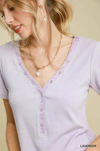 Load image into Gallery viewer, Umgee Lavender Henley Top
