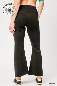 Black Crossover Flare Leggings