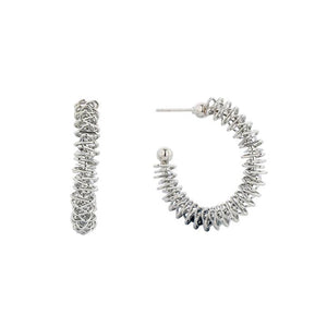 Silver Wire Hoops