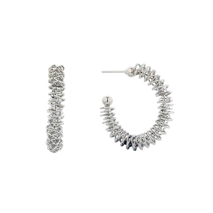Silver Wire Hoops