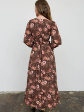 Load image into Gallery viewer, Brown Floral Maxi Dress
