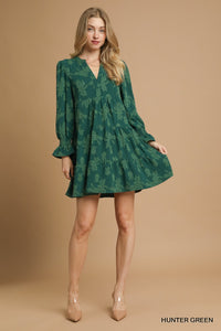 Hunter Jacquard Babydoll Dress