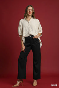 Black Patch Pocket Pants