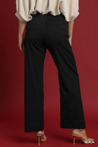 Black Patch Pocket Pants